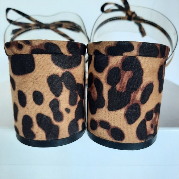 Cato C Comfort Leopard Animal Print Sandals Slides Brown Black Size 10 - Picture 5 of 10